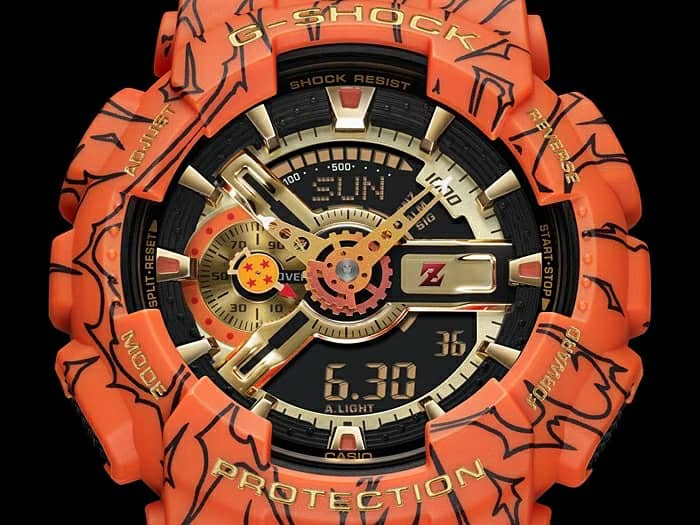 CASIO G Shock x Dragon Ball Z GA 110JDB 1A4 Time Galaxy Watch