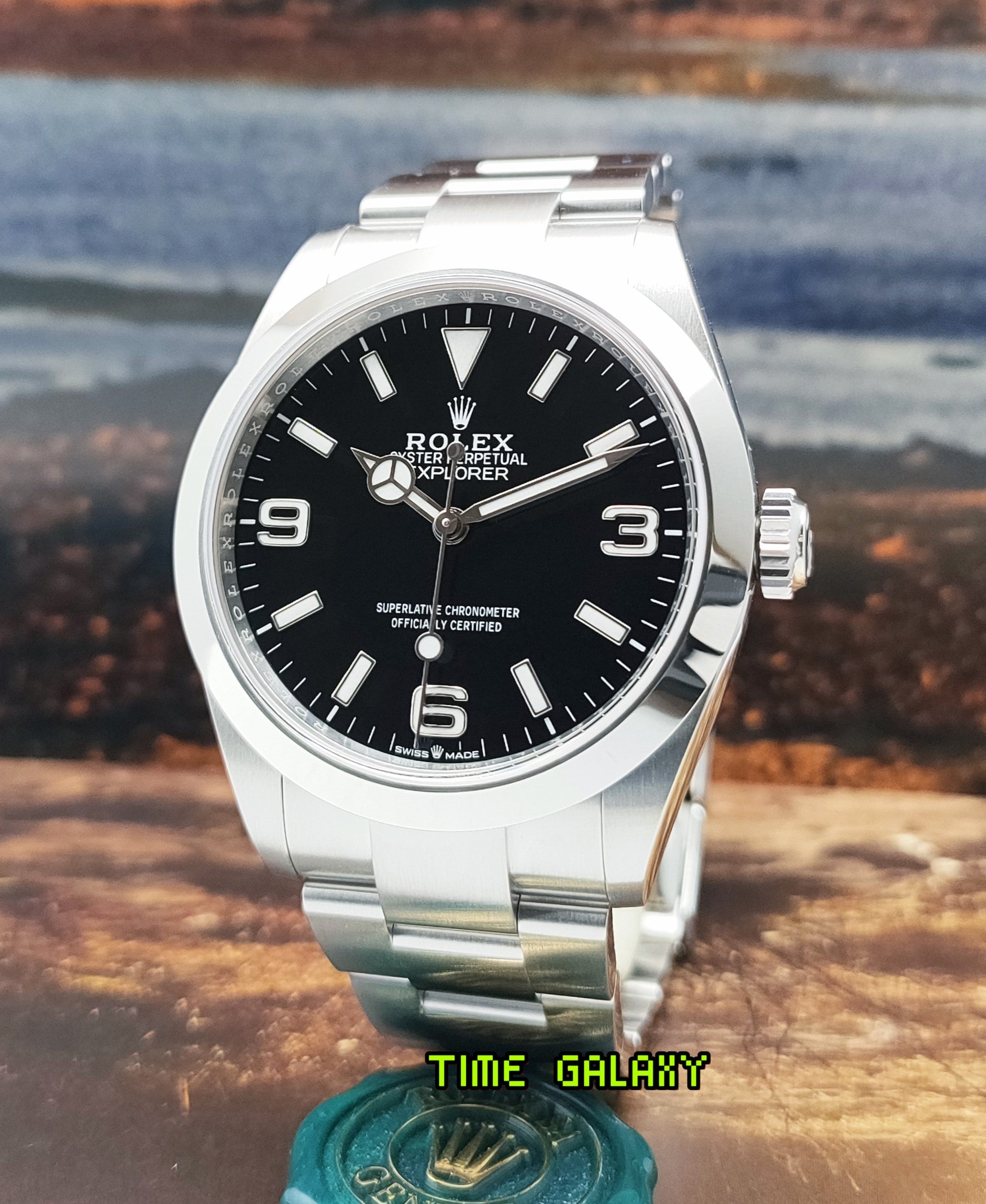 ROLEX Explorer I 40 Oystersteel Black 224270 Time Galaxy Time