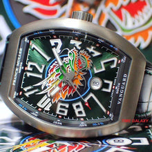 Load image into Gallery viewer, Franck Muller Vanguard V45SCDTLTDDRGBRTT features emerald green dial and dragon symbol