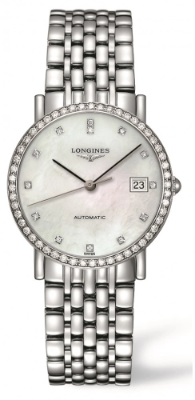 Authentic Longines Elegant Diamond MOP Bracelet L4.809.0.87.6