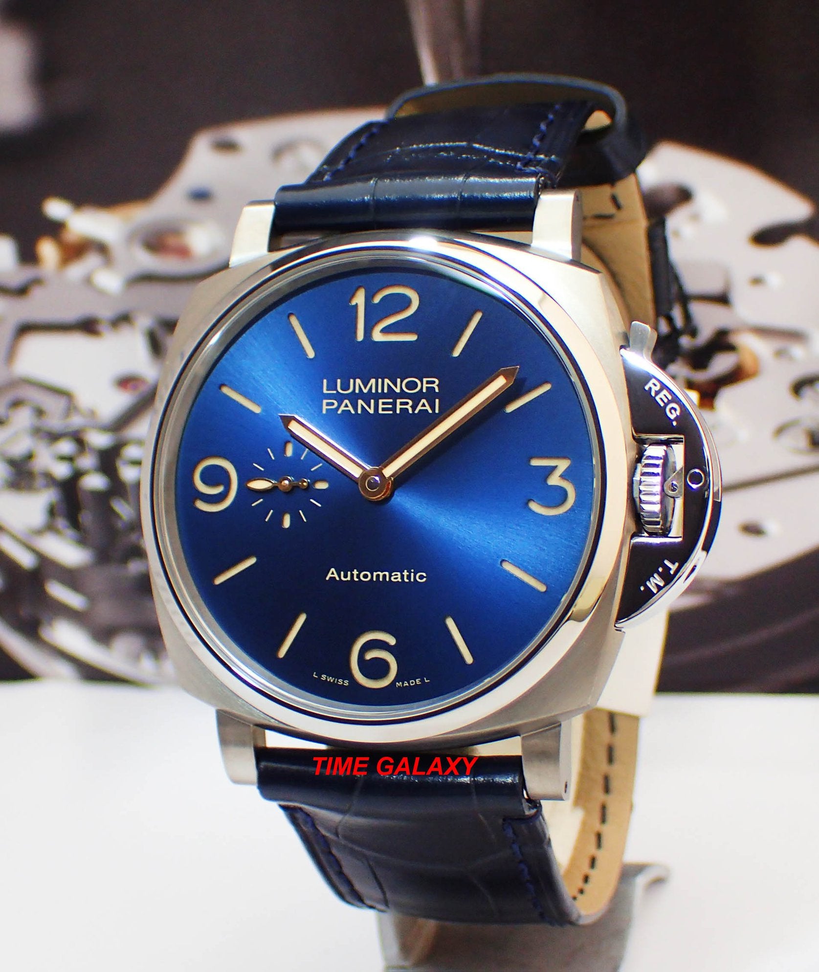 PANERAI Luminor Due 45 3 Days Auto Titanio Blue PAM 729 Time