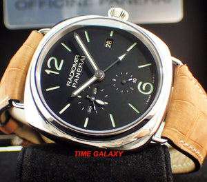 Panerai PAM323 black dial with power reserve indicator