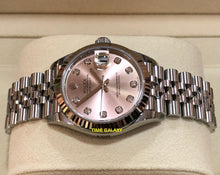 Load image into Gallery viewer, Rolex 278274-0032 features pink dial, diamond indexes
