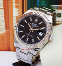 Load image into Gallery viewer, Buy Sell Rolex Datejust 41 White Rolesor Black Oyster 126334 at Time Galaxy