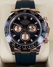 Load image into Gallery viewer, Buy Sell Trade Rolex Daytona Everose Black Oysterflex 116515LN at Time Galaxy