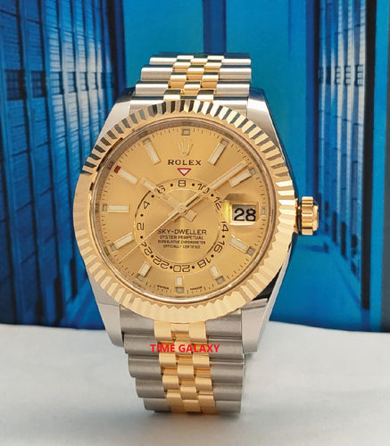 Rolex Sky-Dweller Rolesor Yellow Gold Champagne 326933-0004