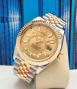 Buy Sell Rolex Sky-Dweller Yellow Gold Champagne 3269233 Time Galaxy
