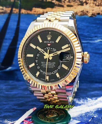 Rolex Sky-Dweller Yellow Gold Oystersteel Black 326933-0005
