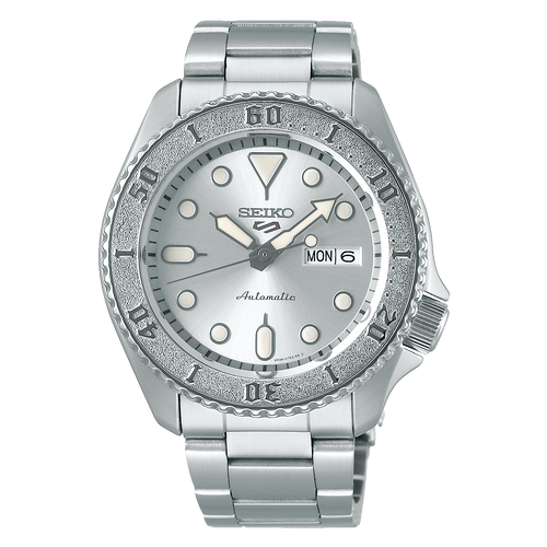 Authentic Seiko 5 Sports Silver Tone SRPE71K1 Bracelet Watch