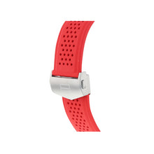 Load image into Gallery viewer, Tag Heuer MU wristwatch with rubber red strap folding clasp
