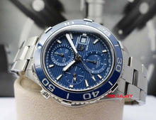 Load image into Gallery viewer, Tag Heuer CAK2112BA0833 features blue dial, stick and dot indexes and stick hands