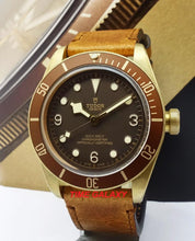 Load image into Gallery viewer, Tudor Heritage Black Bay Bronze Brown Leather 79250BM-0001