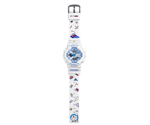 Doraemon watch embossed with cartoon style and logo on strap