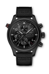 Authentic IWC Pilot's Double Chronograph Top Gun Ceratanium IW3718-15 Watch
