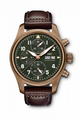 Authentic IWC Pilot's Watch Spitfire Chronograph Spitfire Bronze Green IW387902