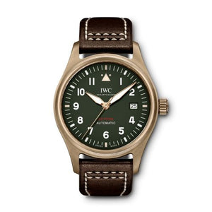 Authentic IWC Pilot's Watch Automatic Spitfire Bronze Green IW326802