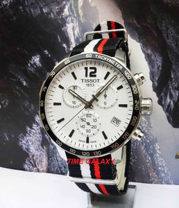 Brand New 100% Genuine TISSOT QUICKSTER 42mm Nato Chronograph Quartz Watch
