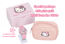Load image into Gallery viewer, New authentic Baby-G x Hello Kitty wrist watch comes with pink quilt motif and watch stand