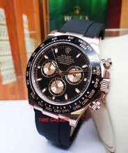 Load image into Gallery viewer, Rolex Cosmograph Daytona Everose Cerachrom Black Oysterflex 116515ln-0012 Watch