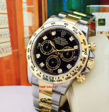 Load image into Gallery viewer, Buy Sell Trade Rolex Daytona Rolesor Yellow Gold Black Diamond at Time Galaxy