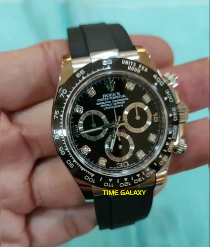 Rolex Cosmograph Daytona White Gold Cerachrom Black Diamond Oysterflex 116519LN-0022 Watch