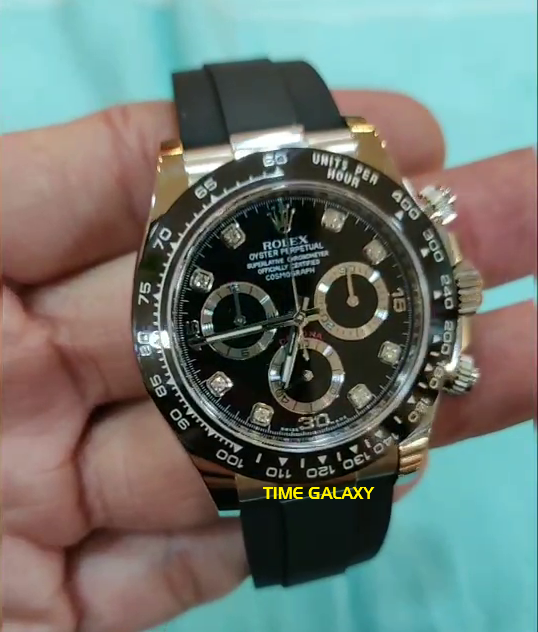 Rolex daytona white store gold diamond dial