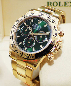 Buy Sell Trade Rolex Daytona Yellow Gold Green 116508 at Time Galaxy