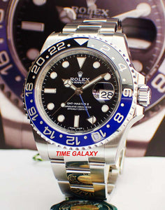 Pre-owned Rolex GMT-Master II BLNR Batman 116710blnr-0002 Watch