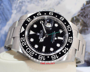 Rolex 116710ln-0001 black dial and bezel, Oyster bracelet