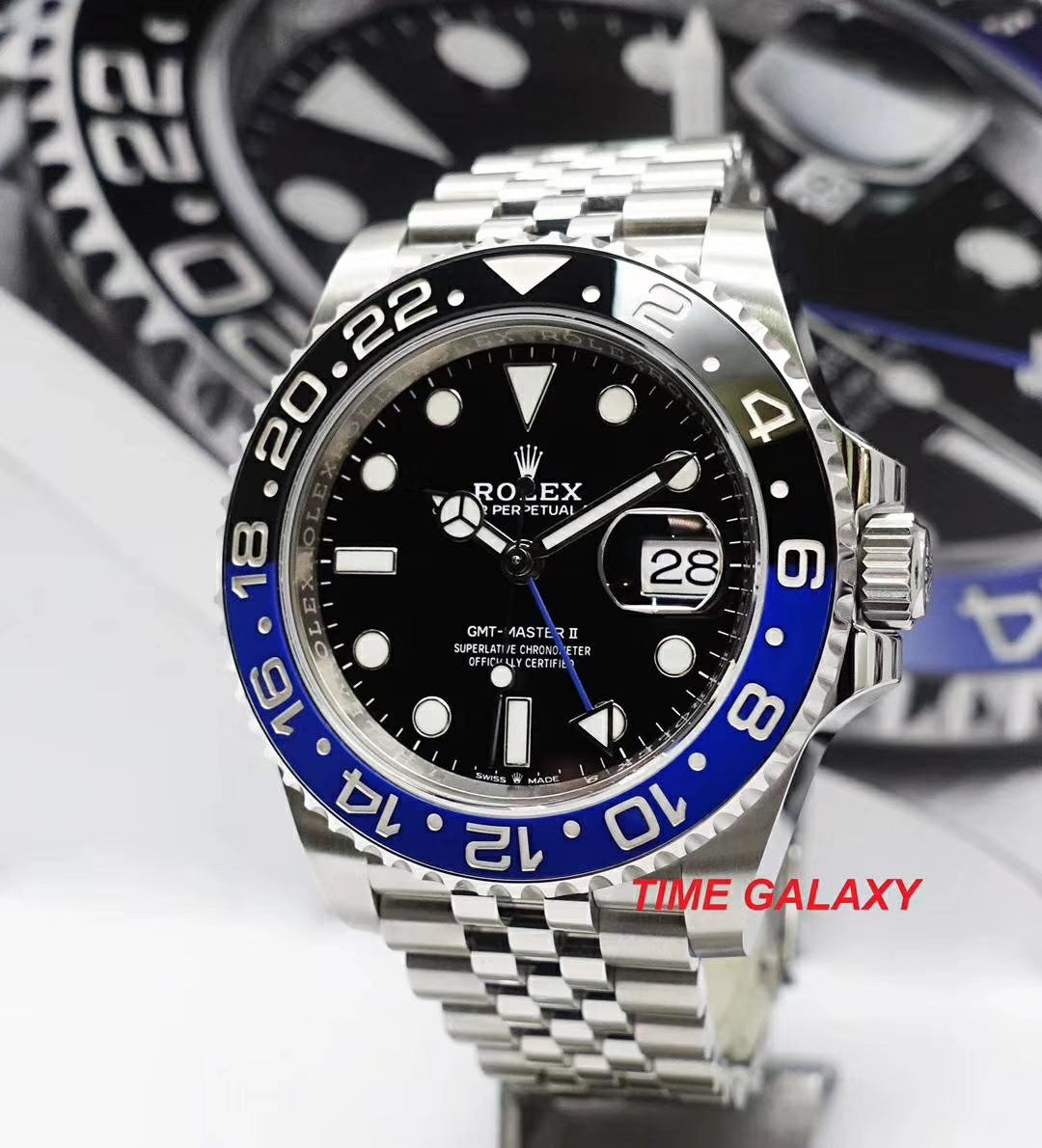 II BLNR Oystersteel Jubilee Batman 126710BLNR – Time Galaxy Watch