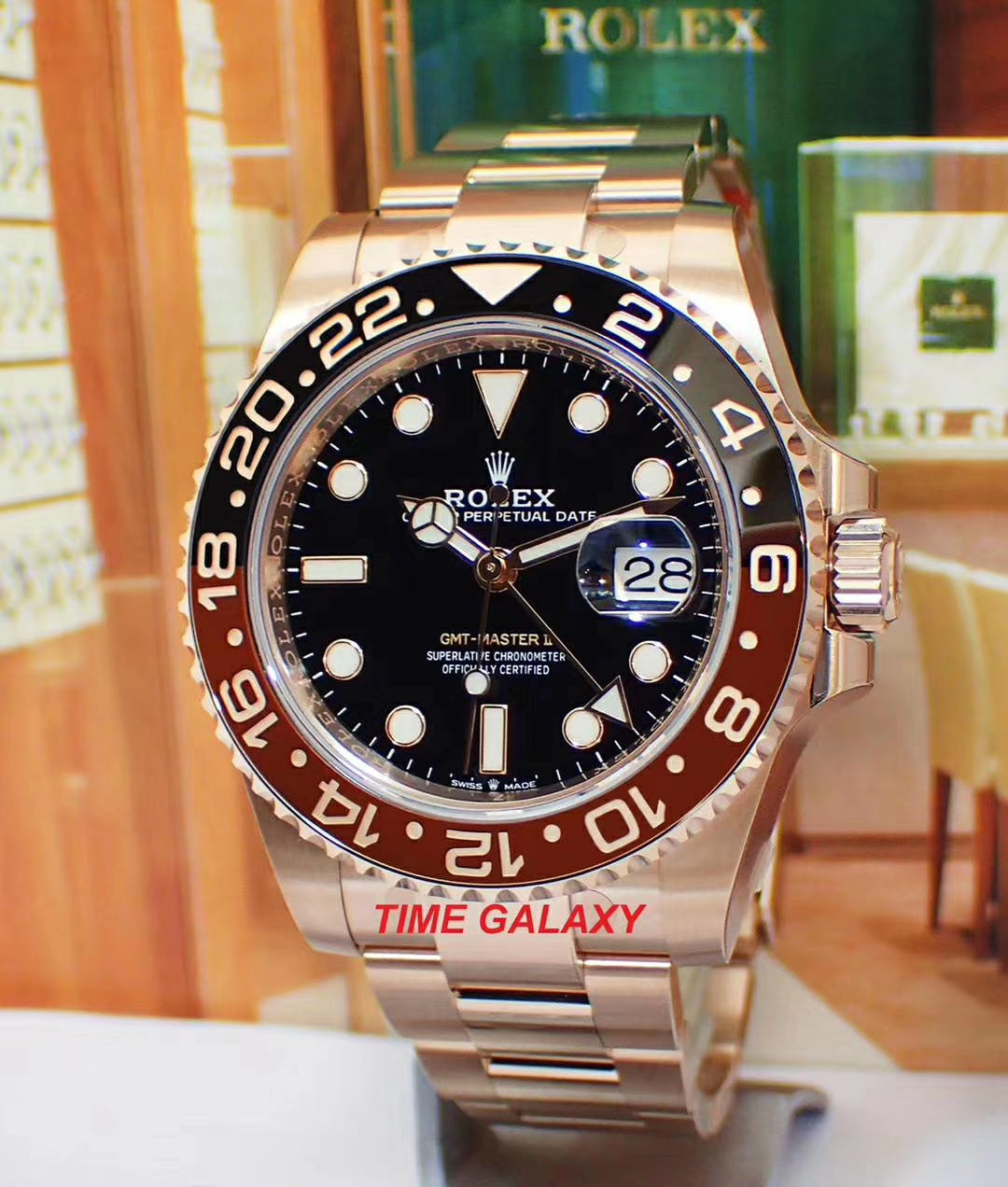 ROLEX GMT Master II Everose Gold CHNR Oyster 126715CHNR Time