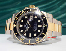 Load image into Gallery viewer, Rolex 116613LN made of sapphire glass, rolesor, black dial, mercedes hands
