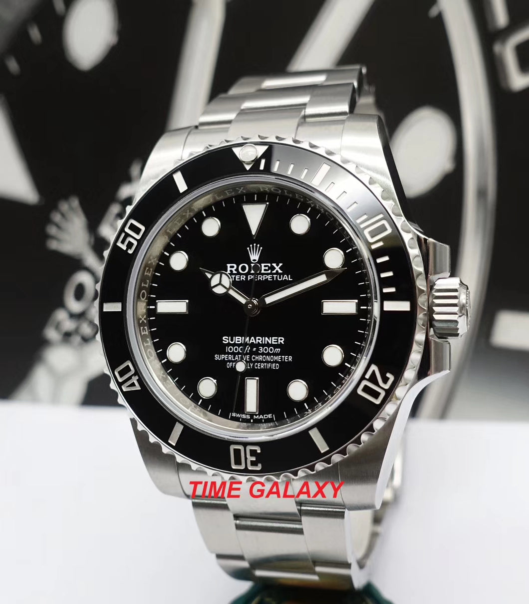 Rolex Submariner No-Date Oystersteel Black Cerachrom 114060-0002 Watch