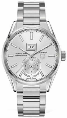 Authentic Tag Heuer Carrera GMT Calibre 8 Silver Bracelet WAR5011.BA0723 watch